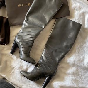 Ellie Tahari Leather Knee High Boots